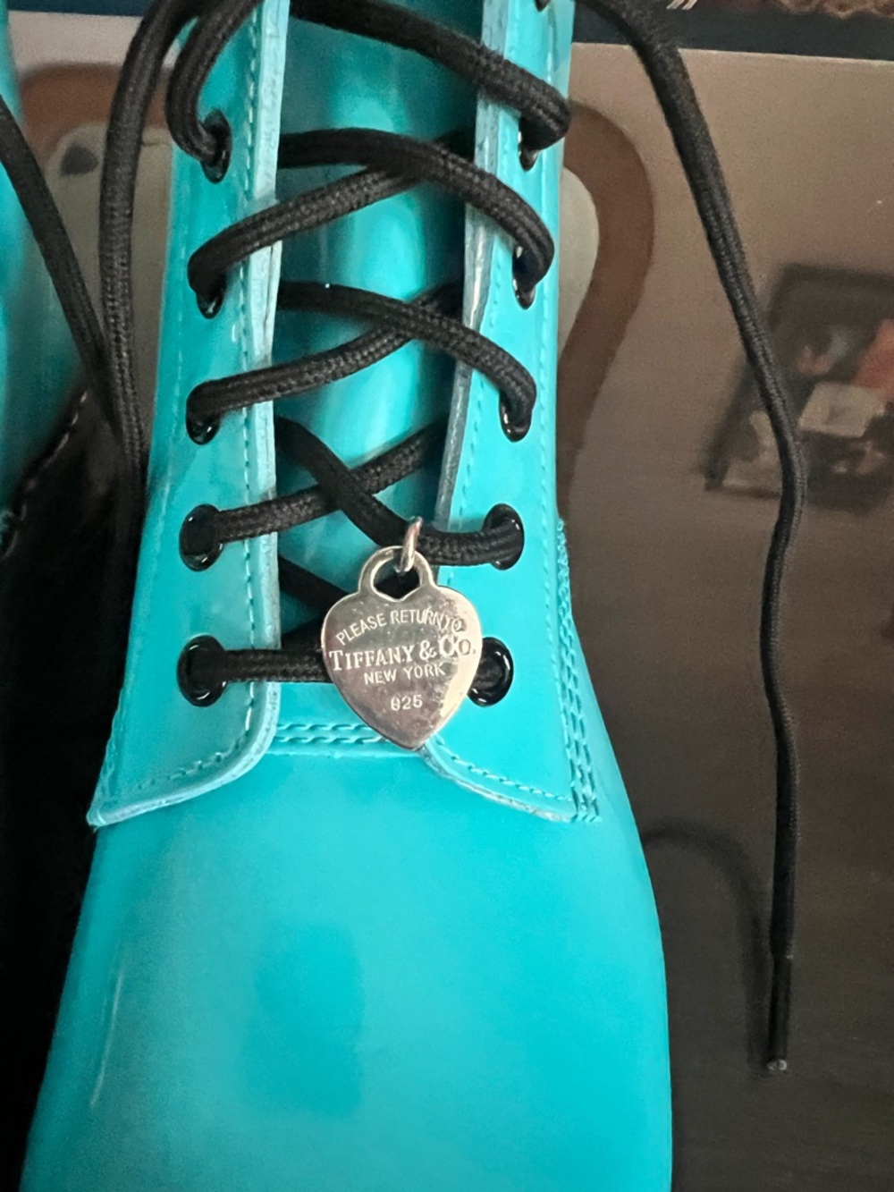 Dr. Martens Limited Release Tiffany Lace-Up Boots with Heart Charms size 10 - Picture 14 of 16